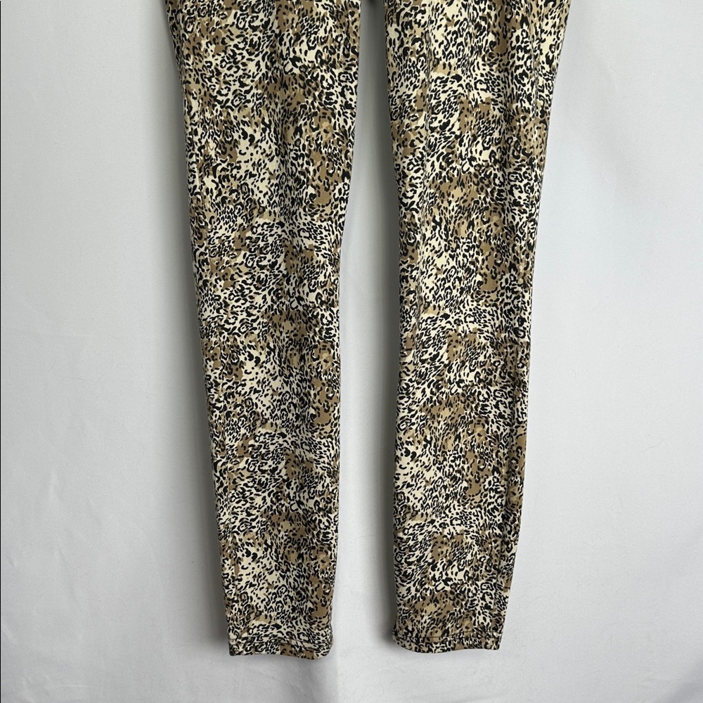 Hue Leopard Print Skinny Pants Leggings Size P/S (Small) Stretch - Picture 5 of 11